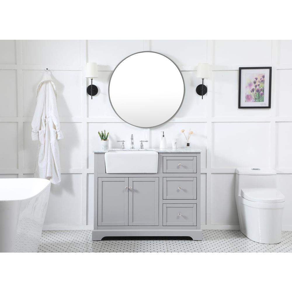 42 inch Single bathroom vanity in grey. Picture 4