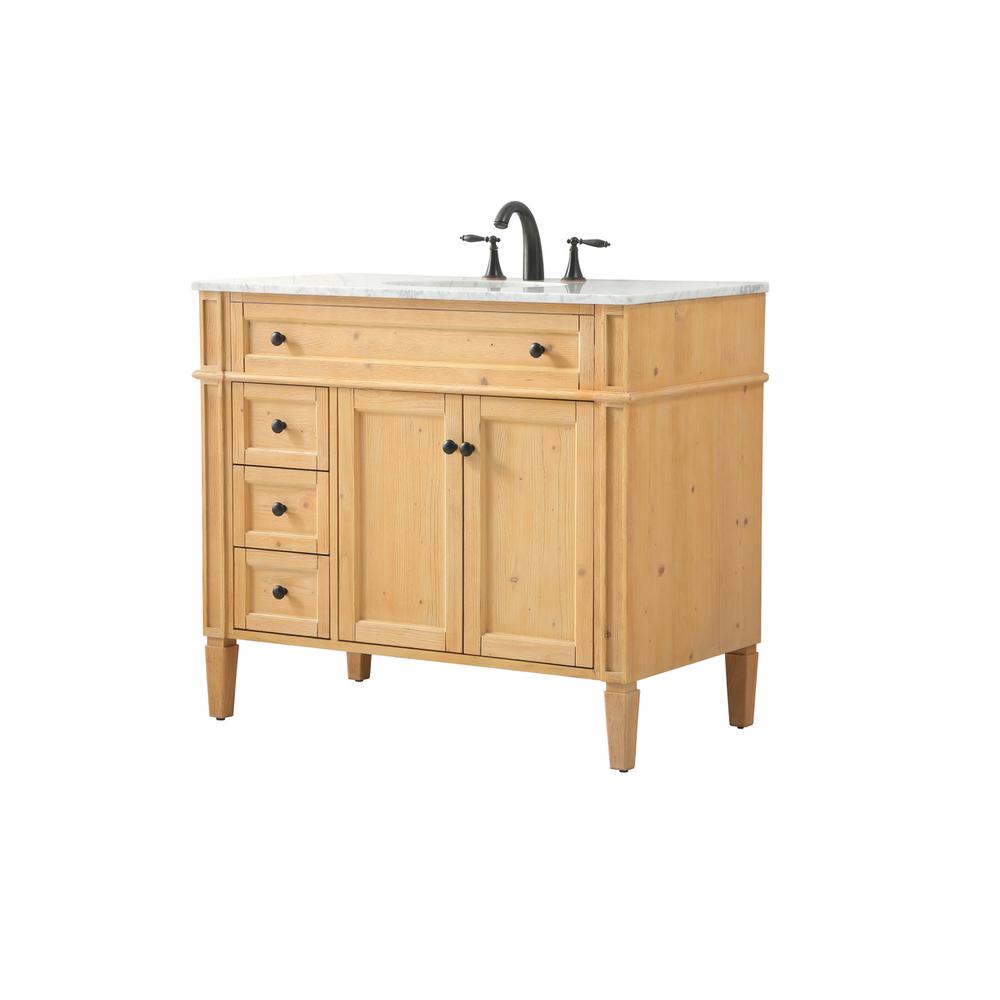 40 inch Single bathroom vanity in natural wood. Picture 7