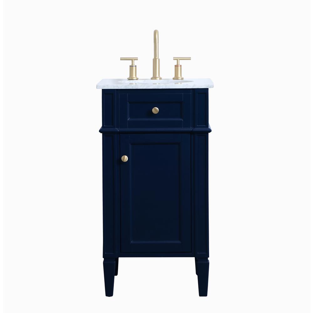 18 inch Single bathroom vanity in blue. Picture 1