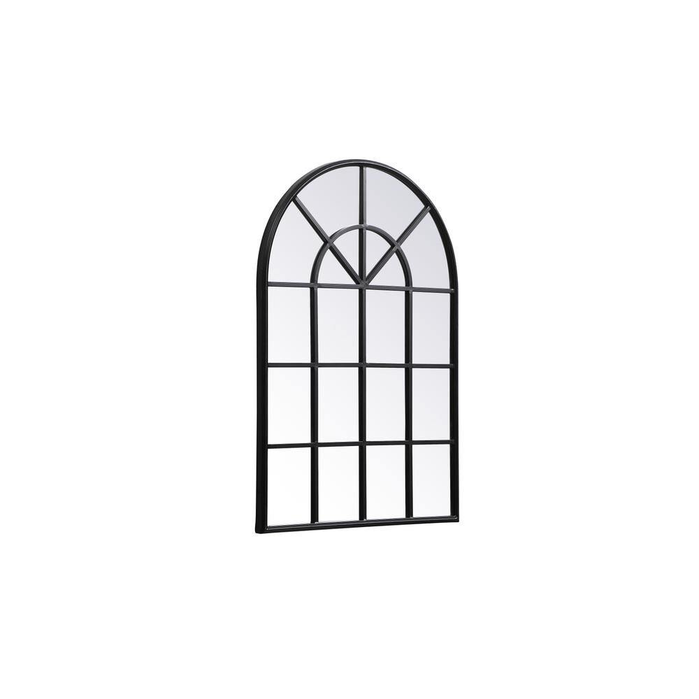Metal windowpane mirror 28 inch x 41 inch in in Black. Picture 5