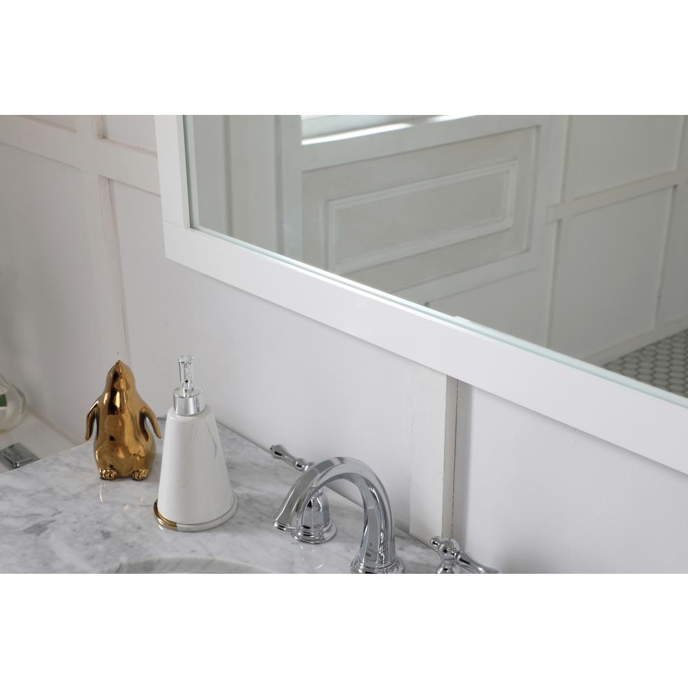 Aqua rectangle vanity mirror 24 inch in White. Picture 4
