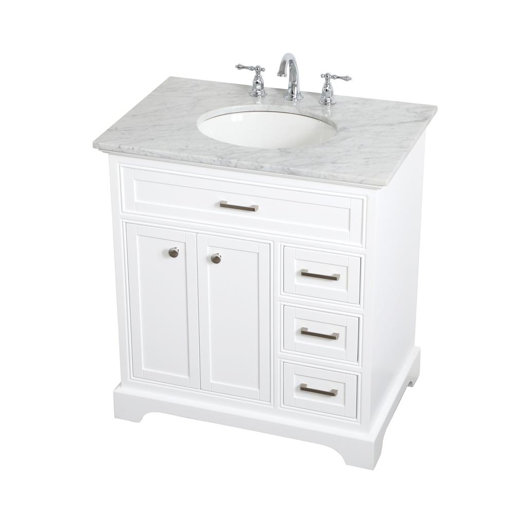 32 inch Single bathroom vanity in white. Picture 7