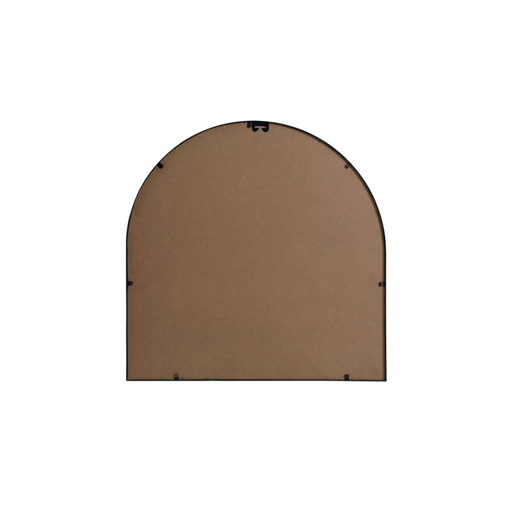 Metal Frame Arch Mirror 30x30 Inch in Black. Picture 8