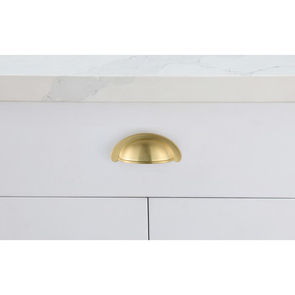 Claude 2-3/4" Center to Center Brushed Gold Cup Bar Pull Multipack (set of 10). Picture 6