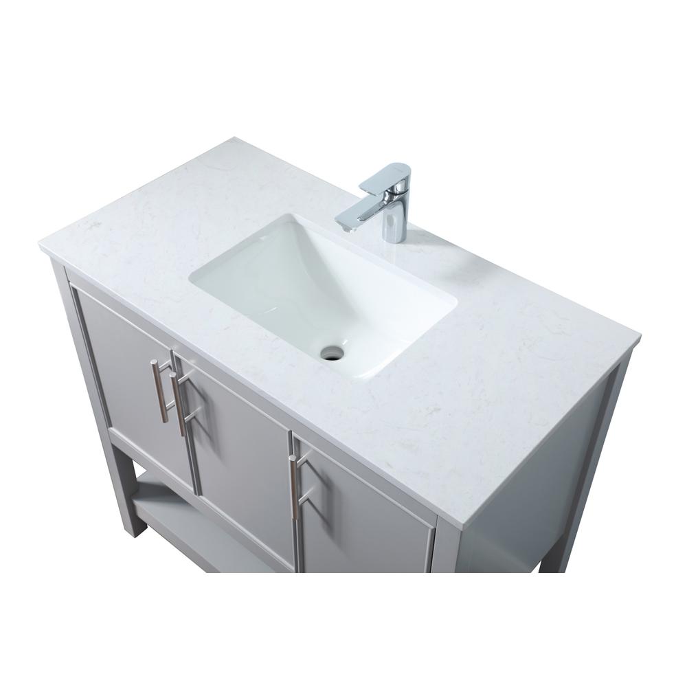 36 Inch SIngle Bathroom Vanity In Grey. Picture 10