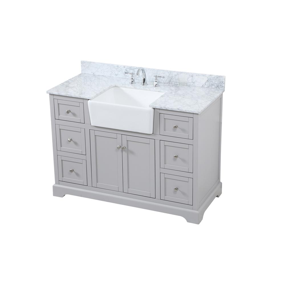 48 inch Single bathroom vanity in grey. Picture 8