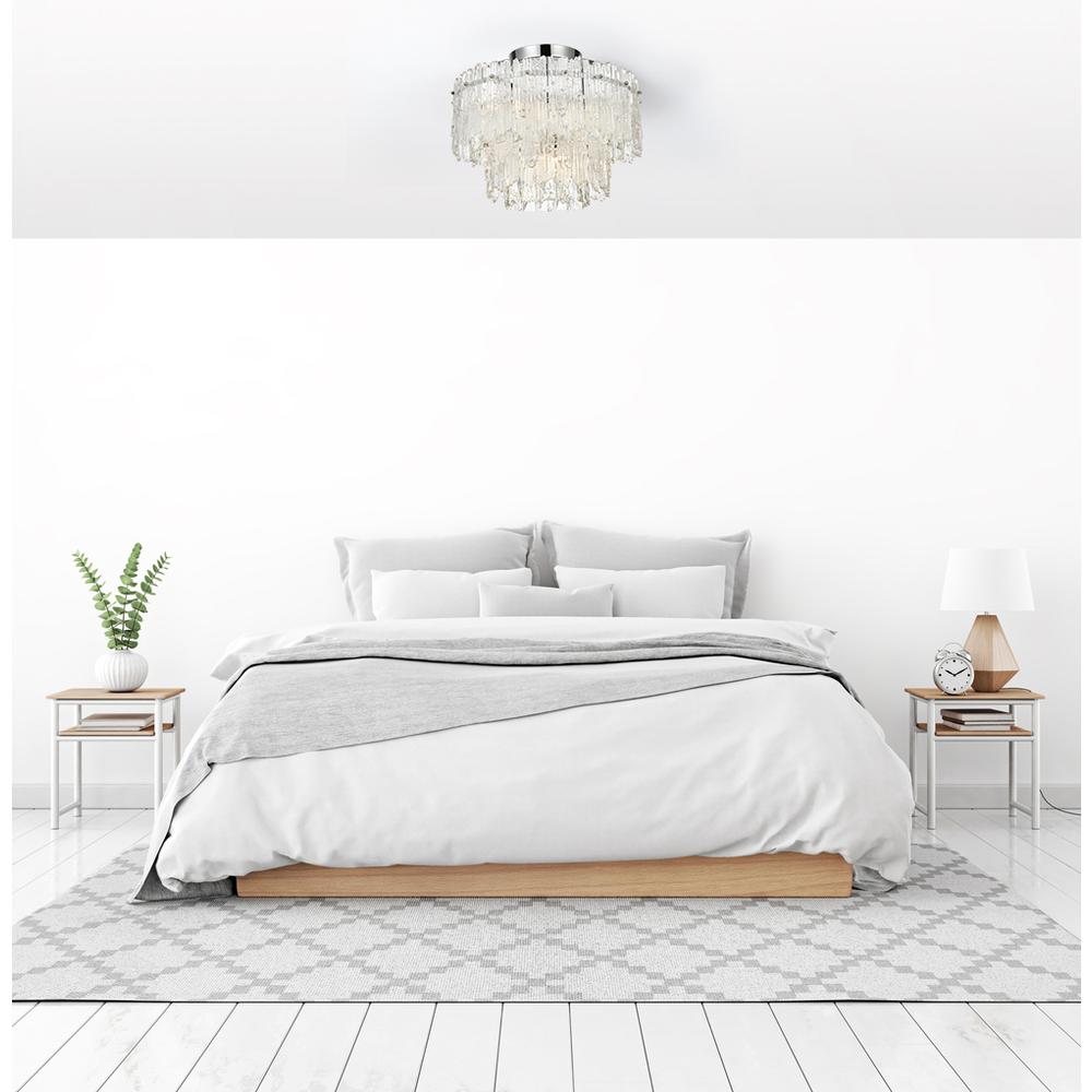 Emilia 15 inch Flush Mount Light  in Chrome. Picture 9