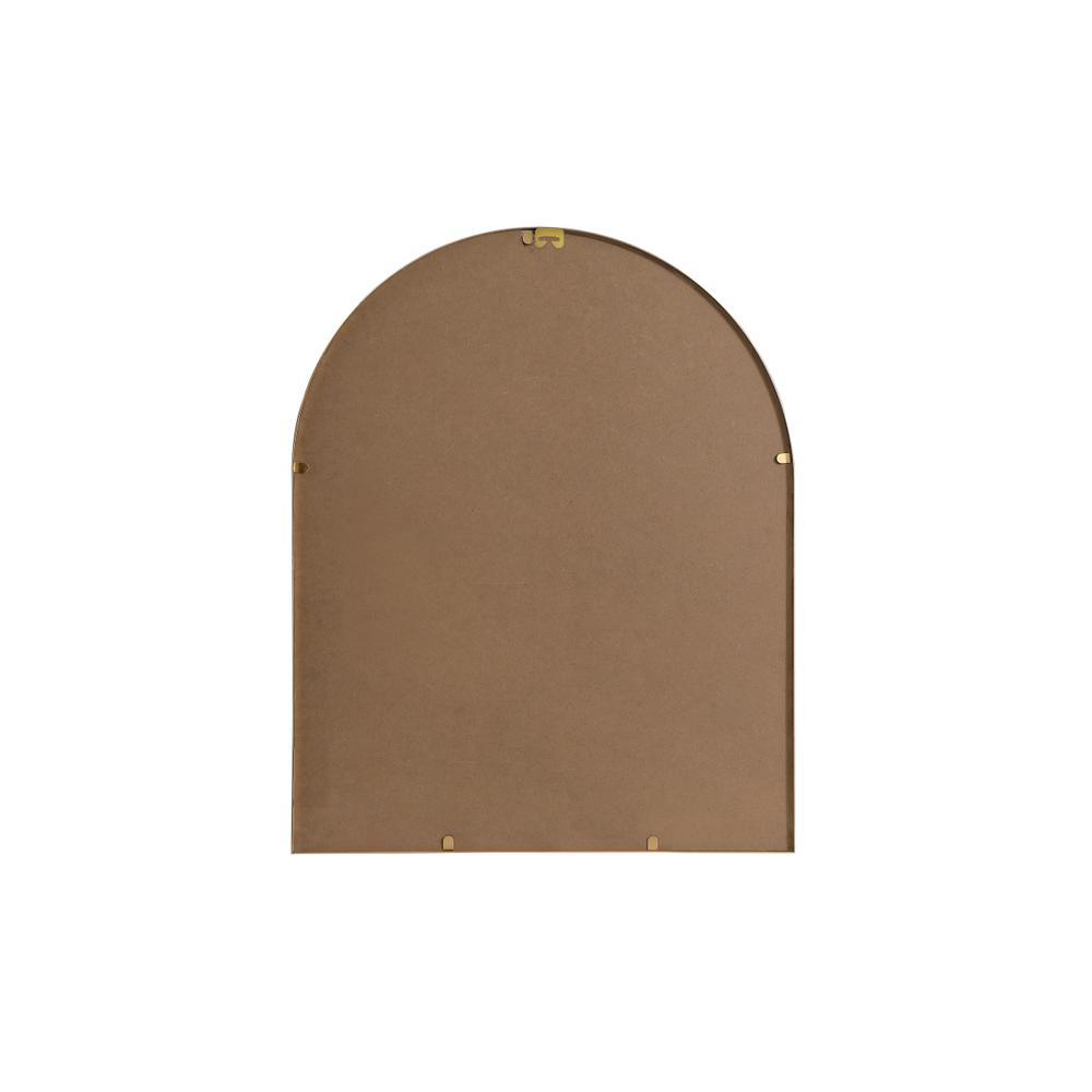 Metal Frame Arch Mirror 24x30 Inch in Brass. Picture 8