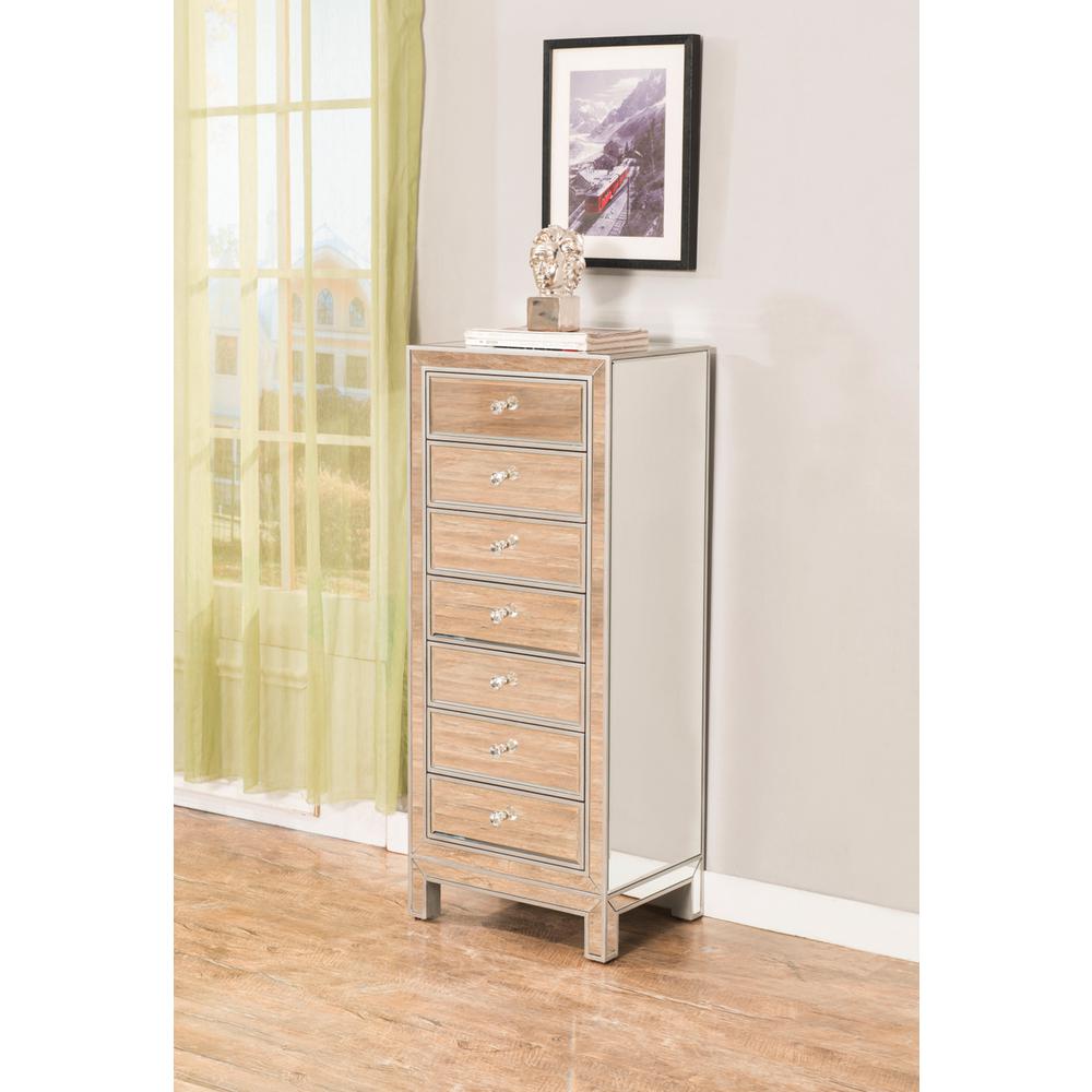 Lingerie Chest 7 drawers 18in. W x 15in. D x 42in. H in antique silver paint. Picture 9