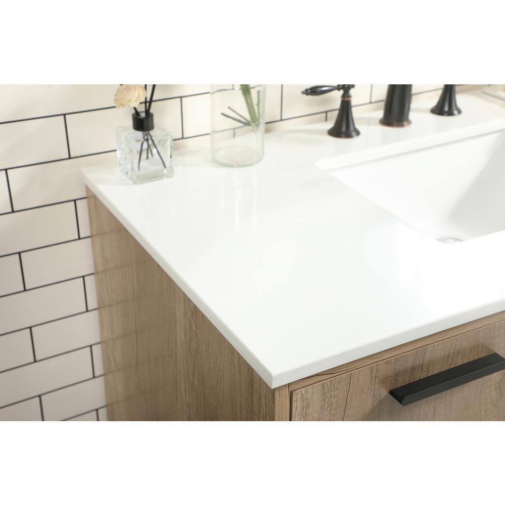 42 inch Single bathroom vanity in natural oak. Picture 5