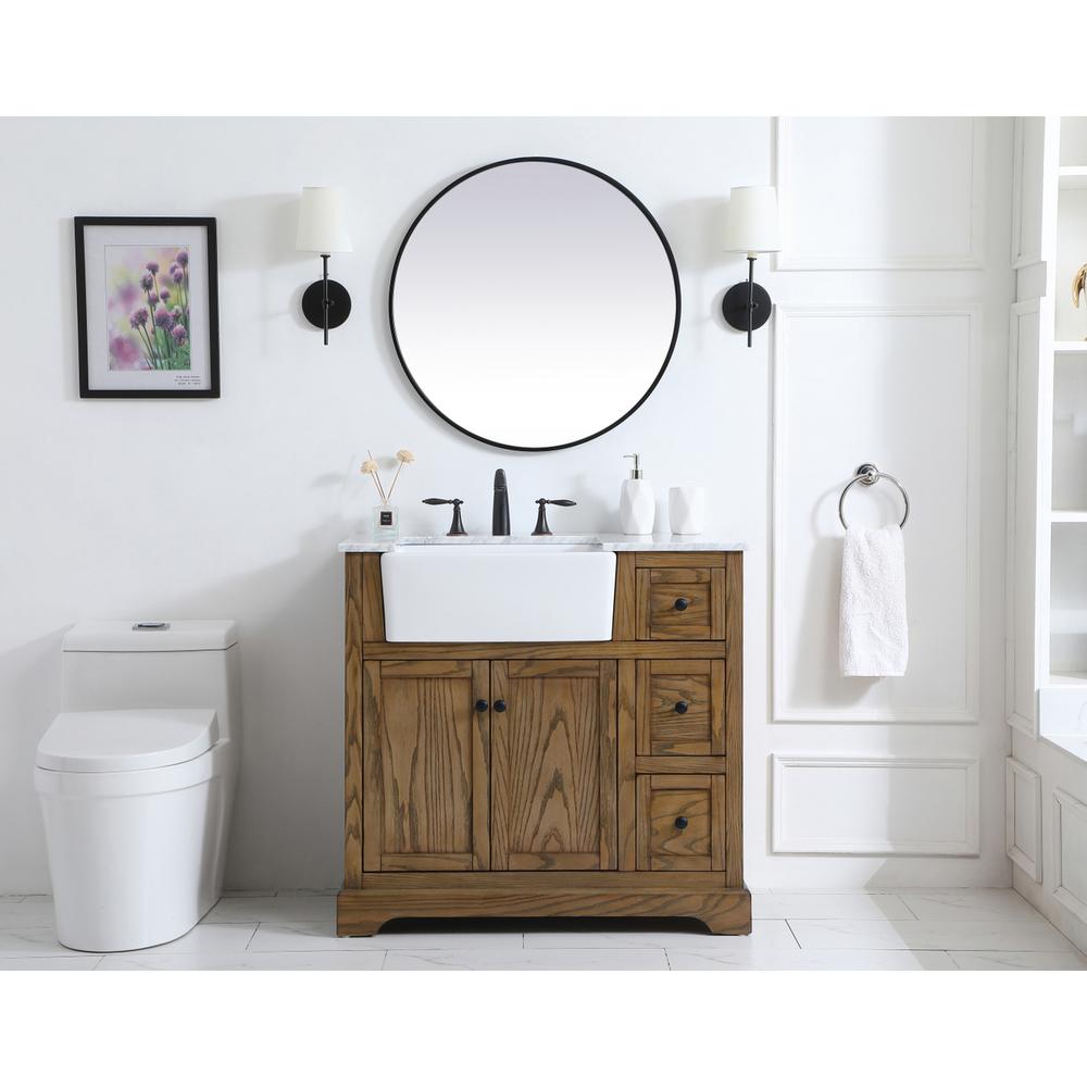 36 inch Single bathroom vanity in driftwood. Picture 4