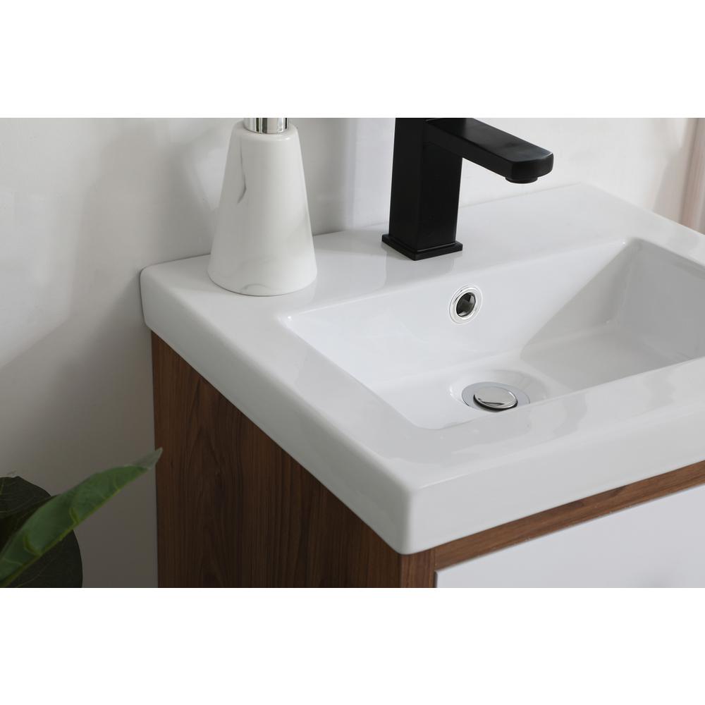 18 inch bathroom vanity in matte white. Picture 4