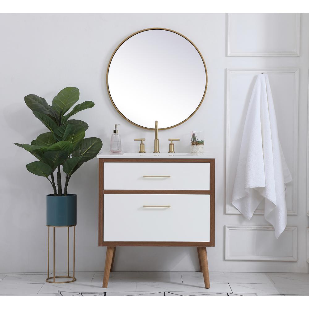 30 inch bathroom vanity in White. Picture 4