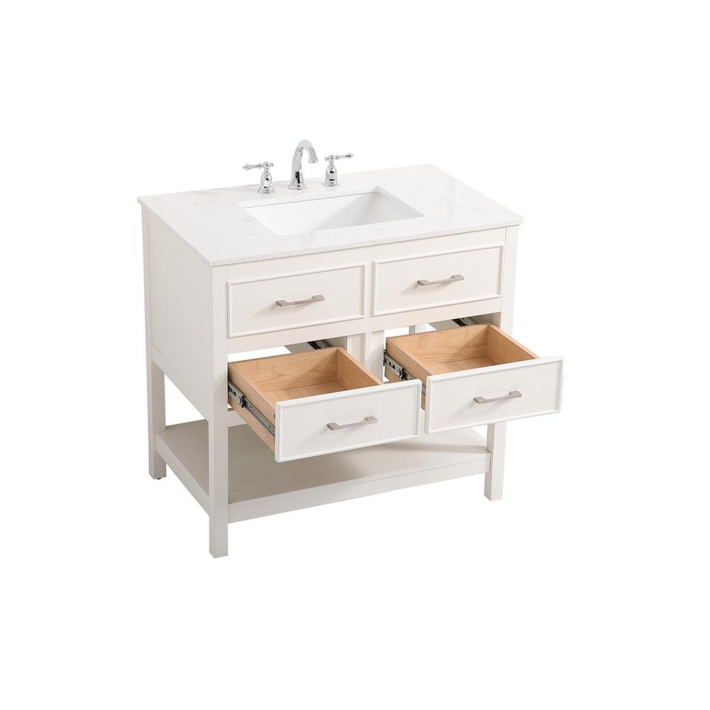 36 inch Single bathroom vanity in white. Picture 9