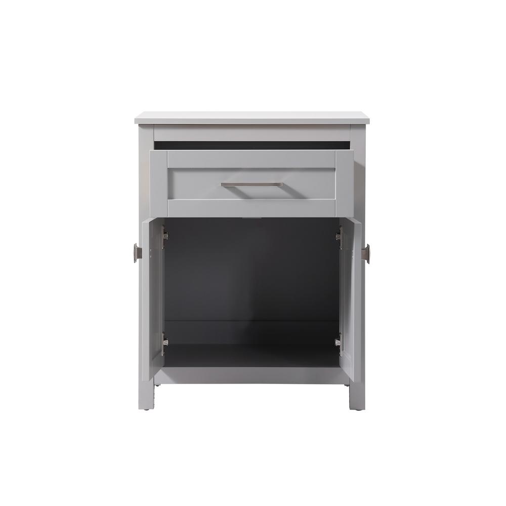 24 Inch Wide Bathroom Storage Freestanding Cabinet In Grey. Picture 4