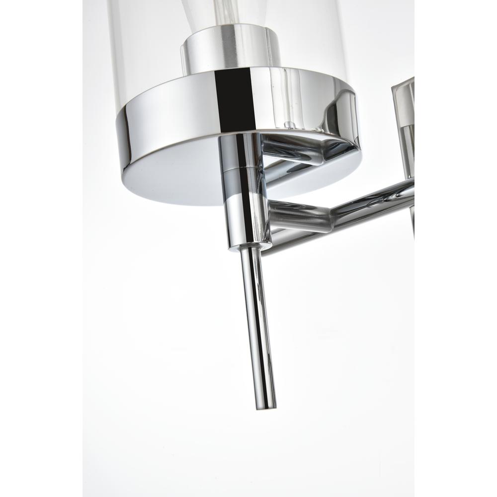 Benny 2 light Chrome and Clear Bath Sconce. Picture 5