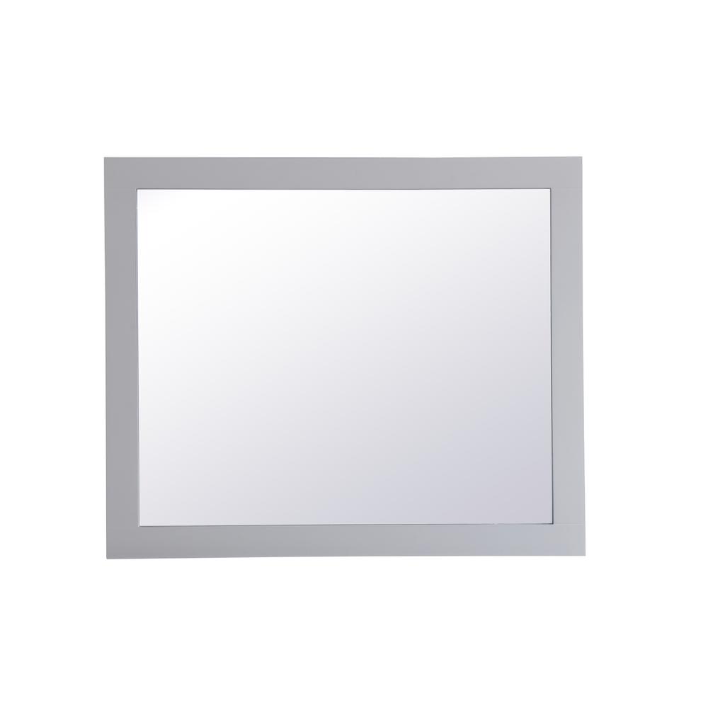 Aqua rectangle vanity mirror 30 inch in Grey. Picture 6