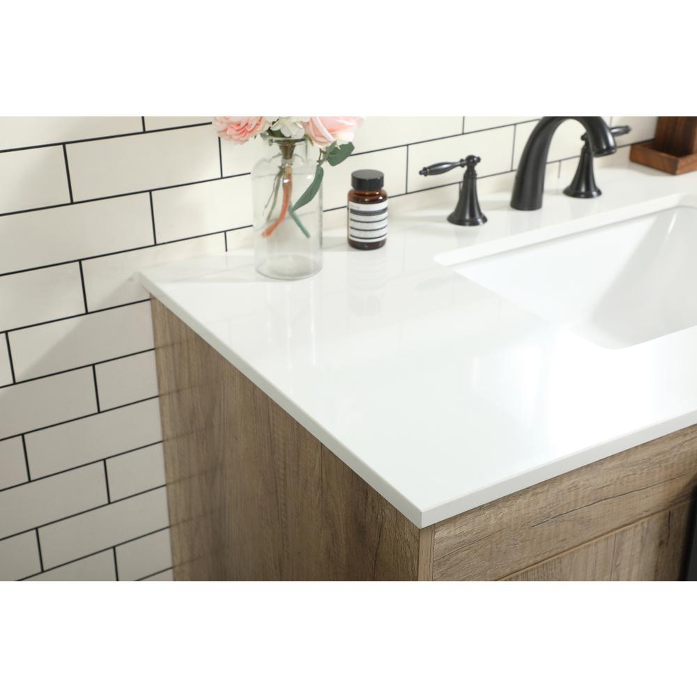 42 inch Single bathroom vanity in natural oak. Picture 5