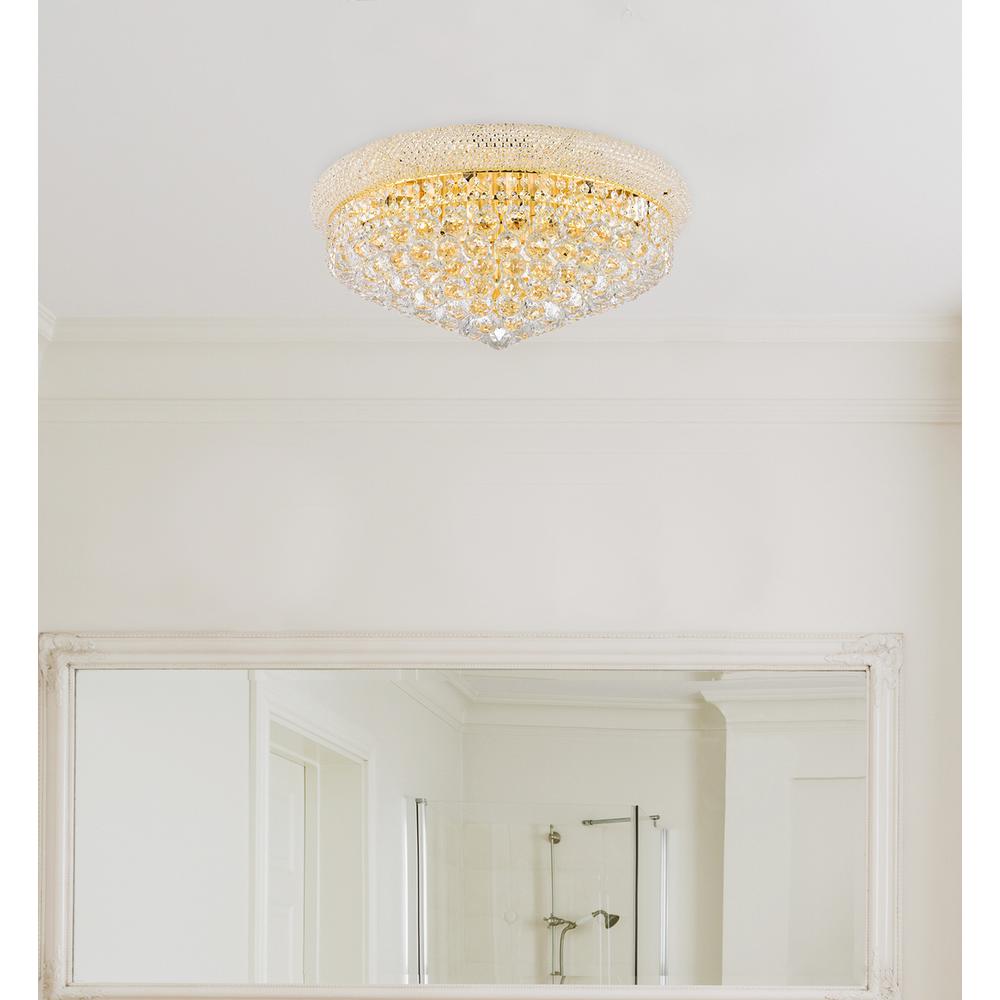 Primo 12 light Gold Flush Mount Clear Royal Cut Crystal. Picture 8