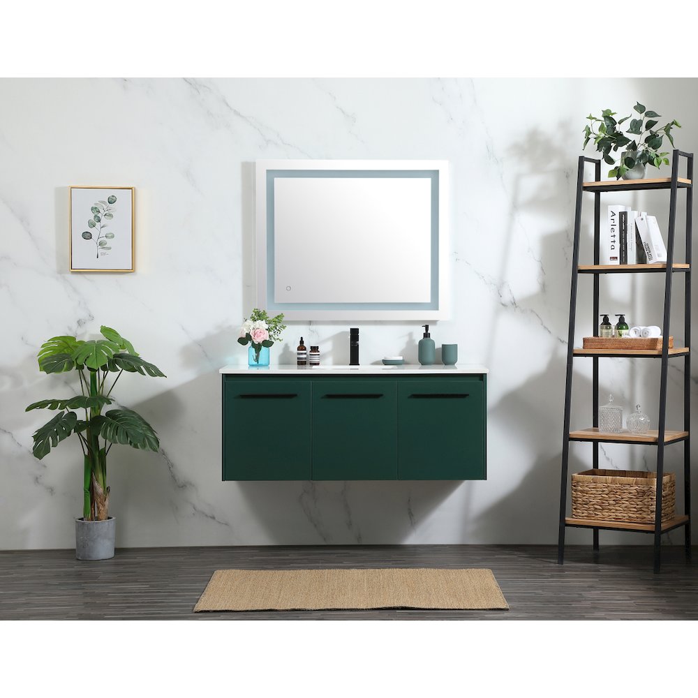 48 Inch Single Bathroom Vanity In Green. Picture 5