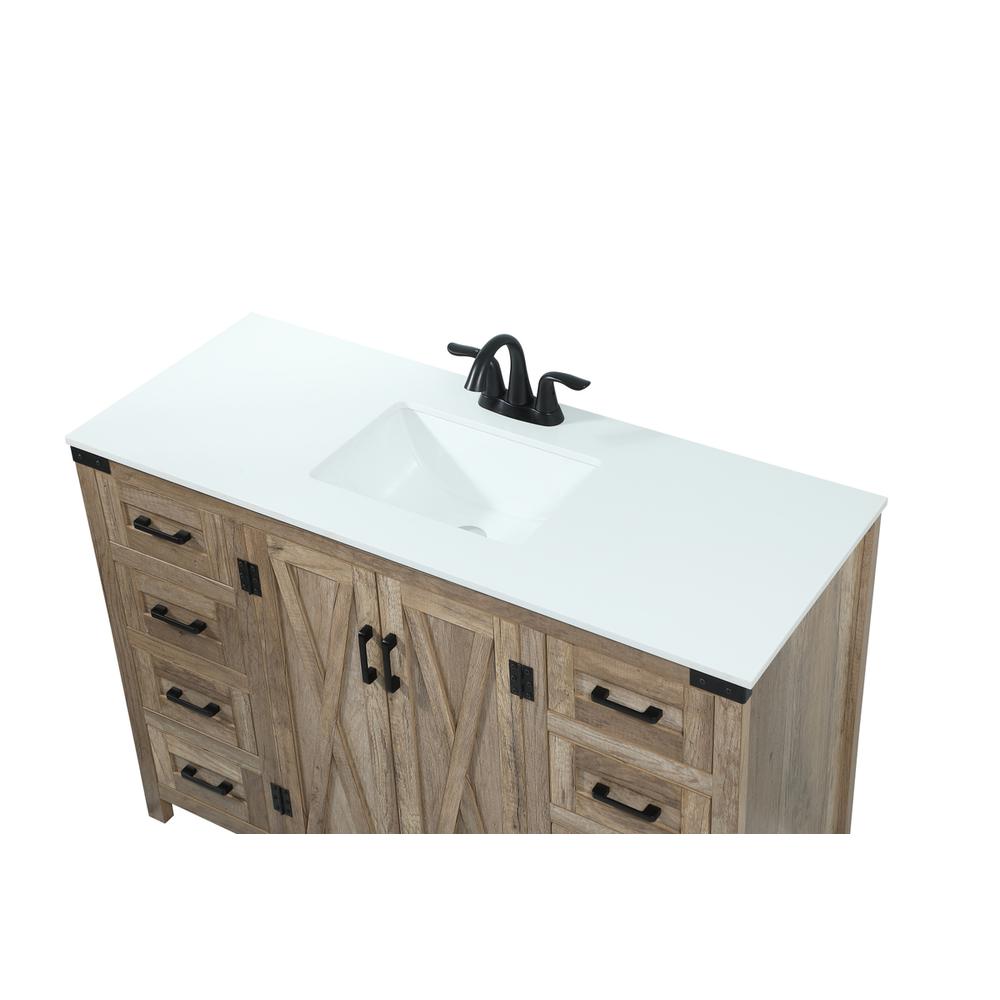 48 inch Single bathroom vanity in natural oak. Picture 10