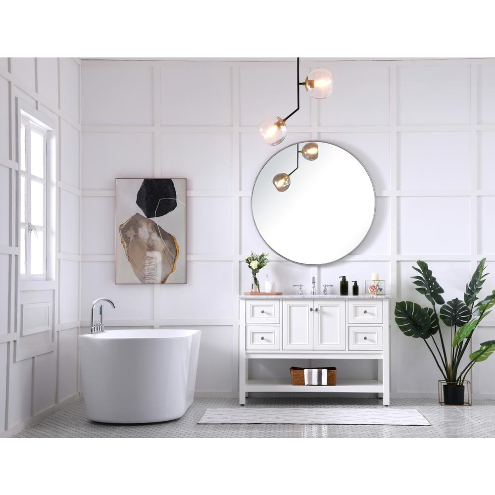 48 in. Single bathroom vanity set in White. Picture 7