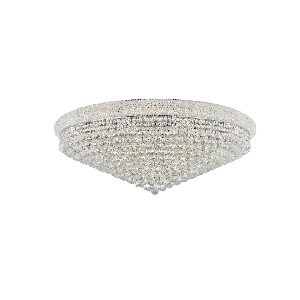 Primo 30 light Chrome Flush Mount Clear Royal Cut Crystal. Picture 2