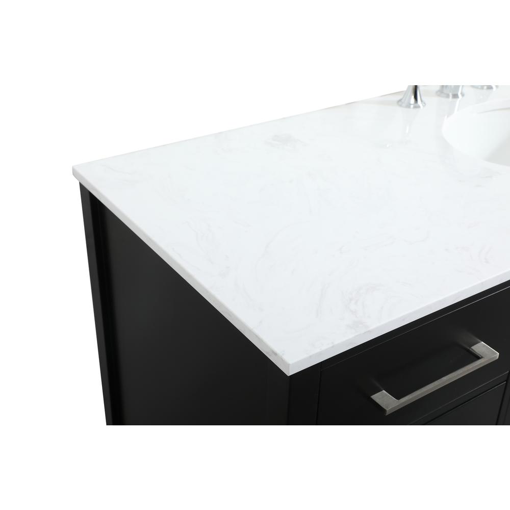60 inch Single bathroom vanity in black. Picture 10