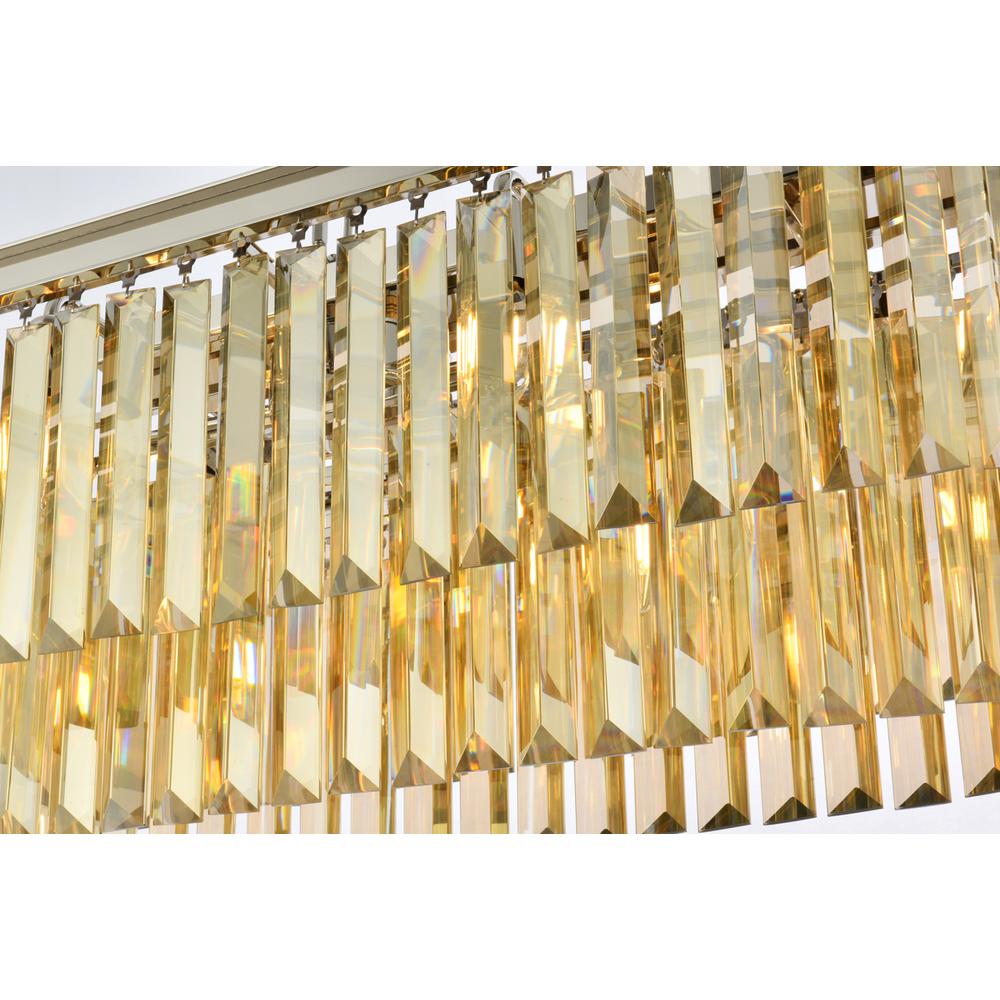 Sydney 12 light polished nickel Chandelier Golden Teak (Smoky) Royal Cut Crystal. Picture 3
