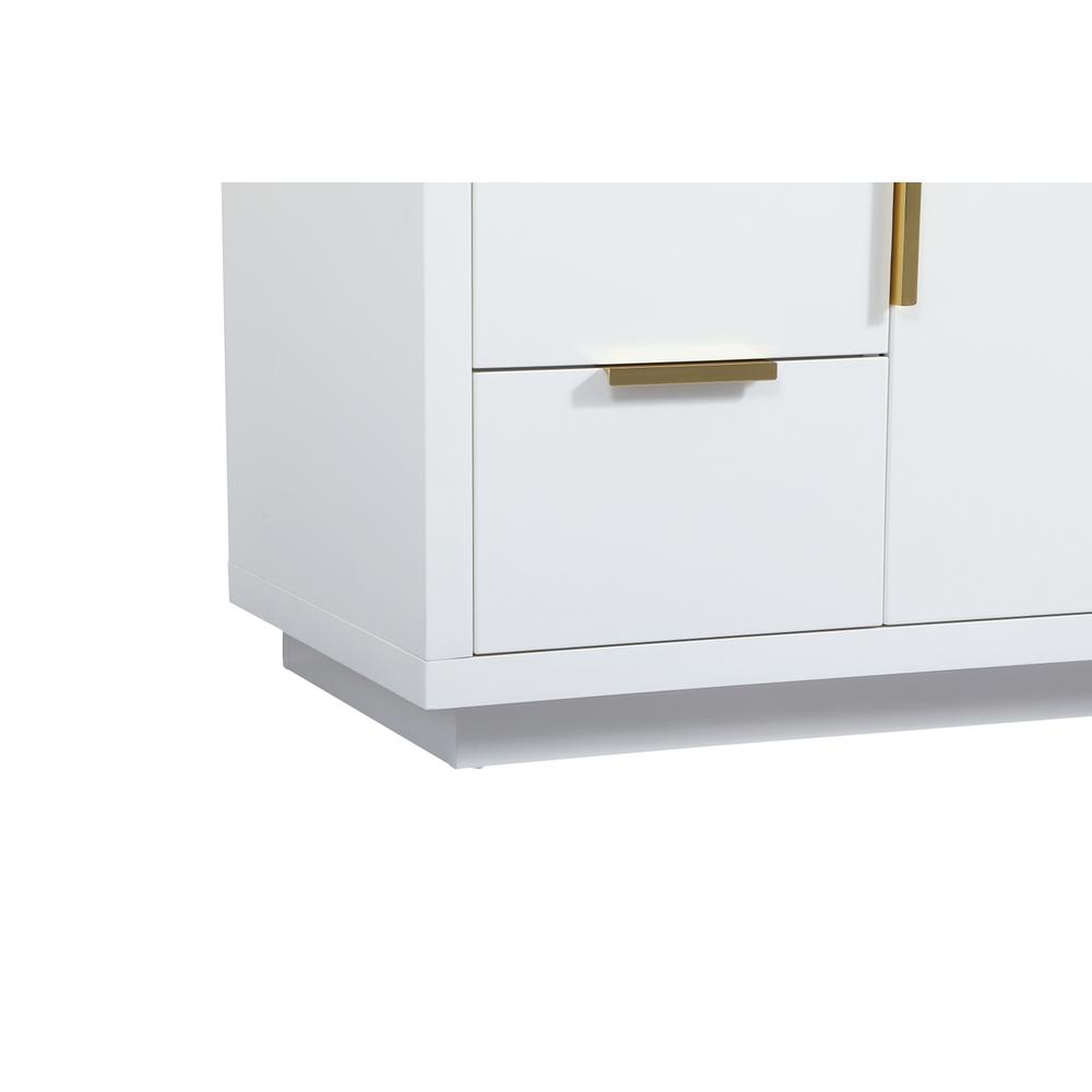 48 inch Single bathroom vanity in white with backsplash. Picture 13