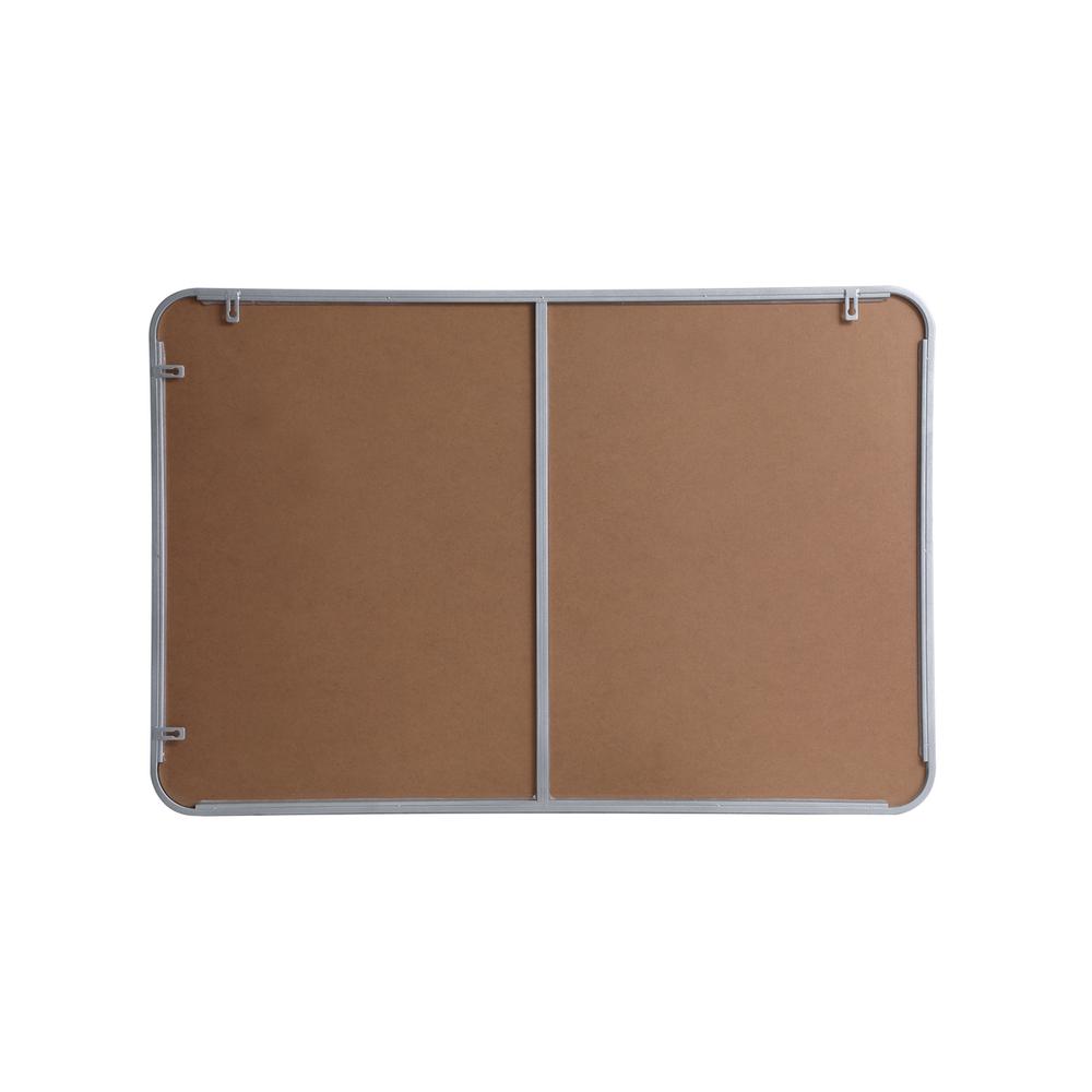 Soft corner metal rectangular mirror 27x40 inch in Silver. Picture 8