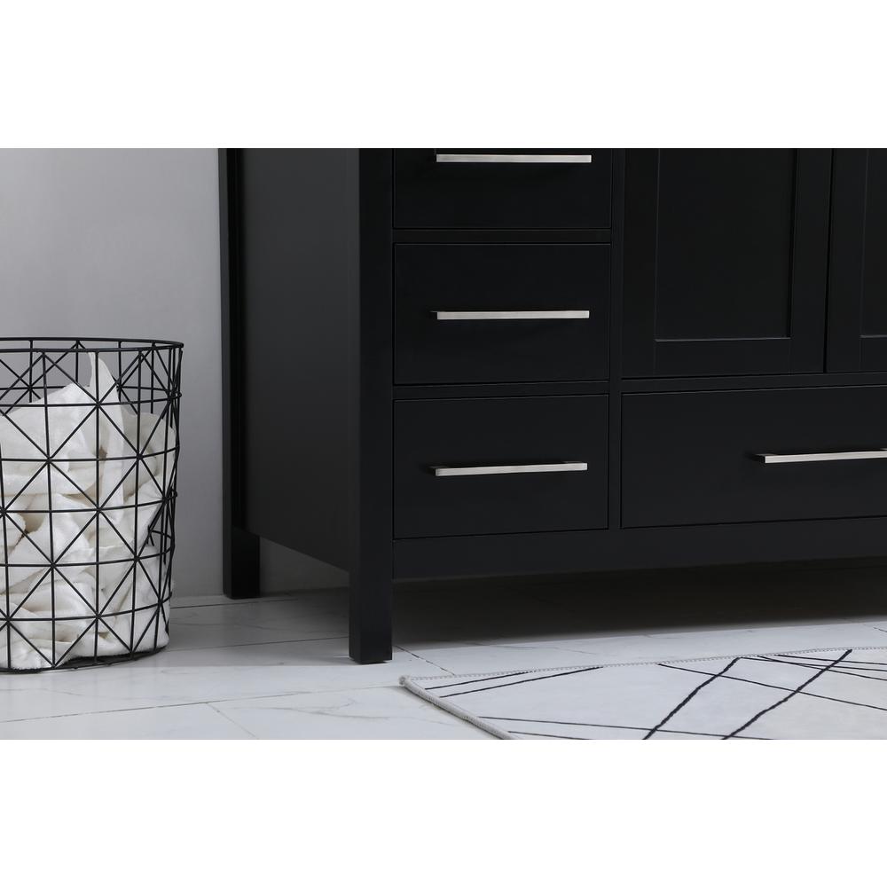 48 inch Single Bathroom Vanity in Black with Backsplash. Picture 6