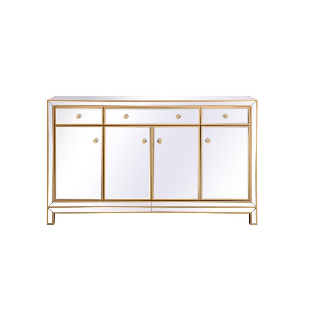 Reflexion 60 in. mirrored credenza in gold. Picture 1