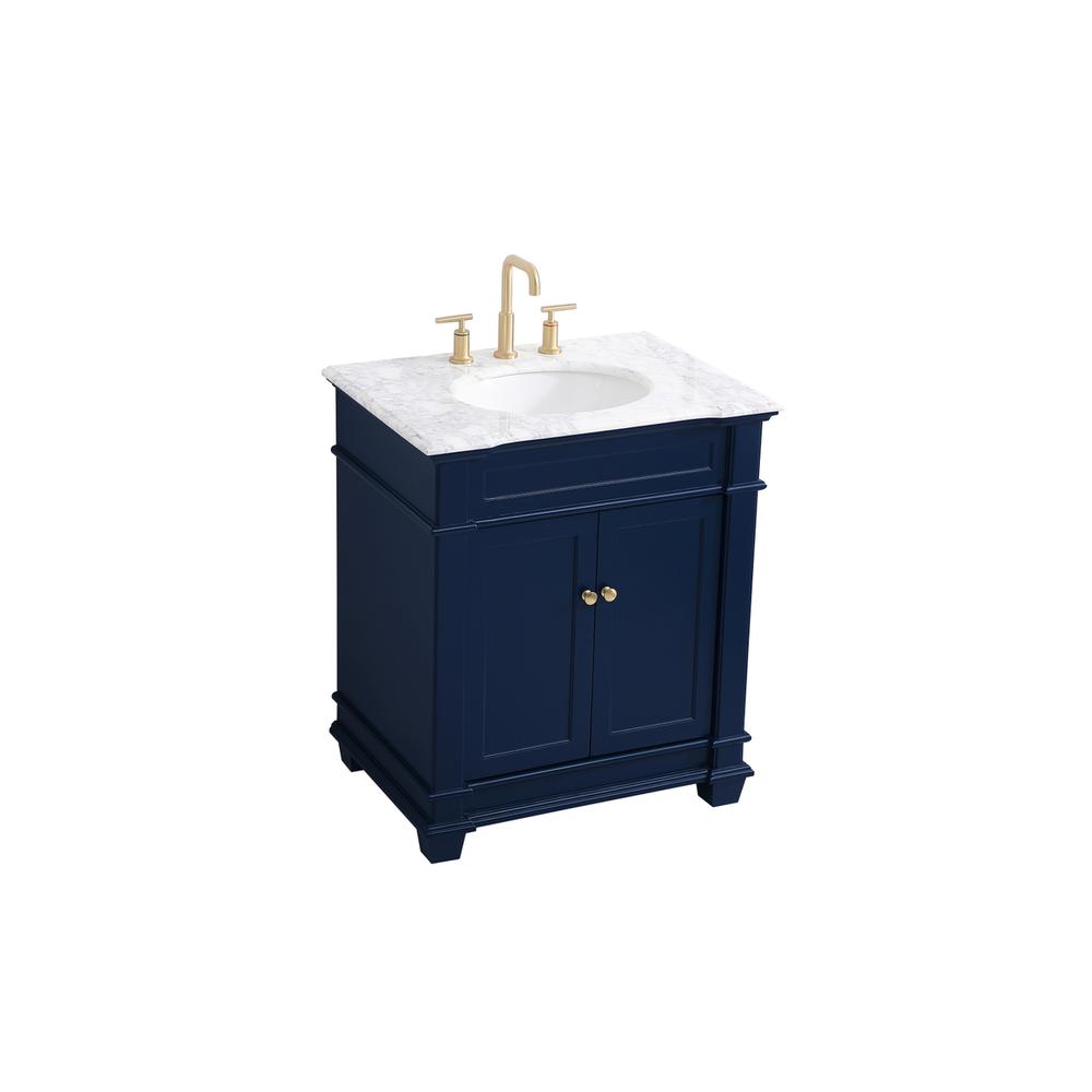 30 inch Single Bathroom Vanity set in Blue. Picture 8