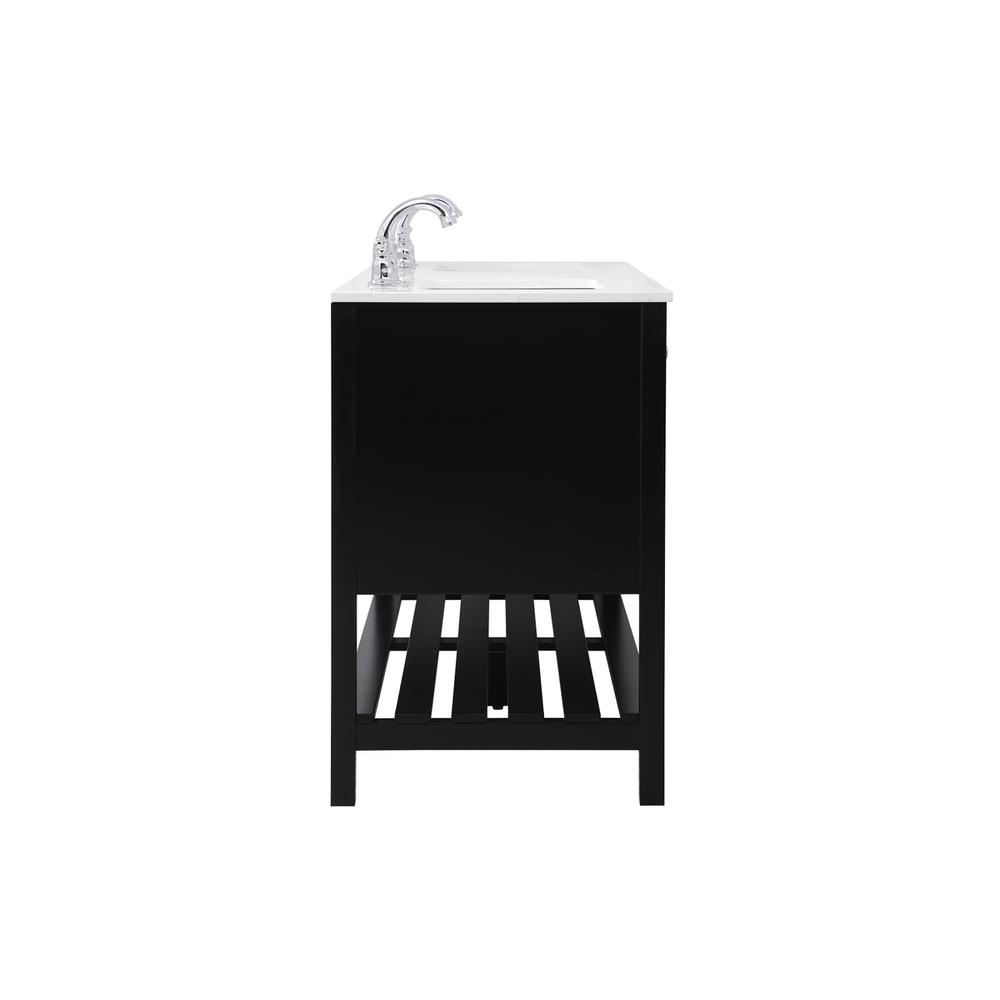 60 inch Single Bathroom Vanity in Black. Picture 12