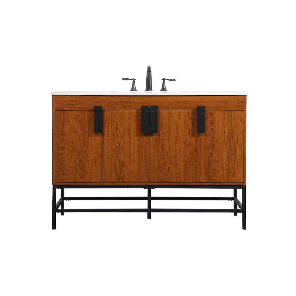 48 Inch Single Bathroom Vanity In Teak. Picture 1