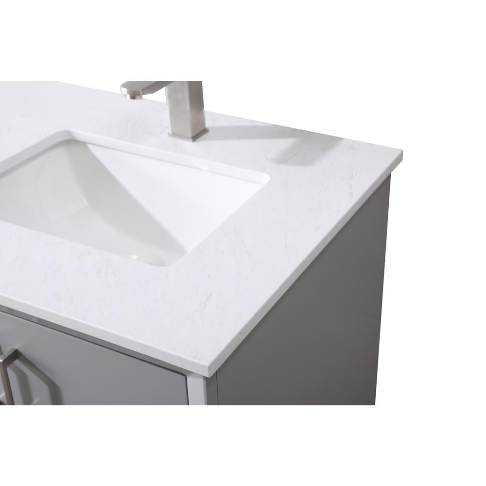 60 Inch Double Bathroom Vanity In Grey. Picture 11