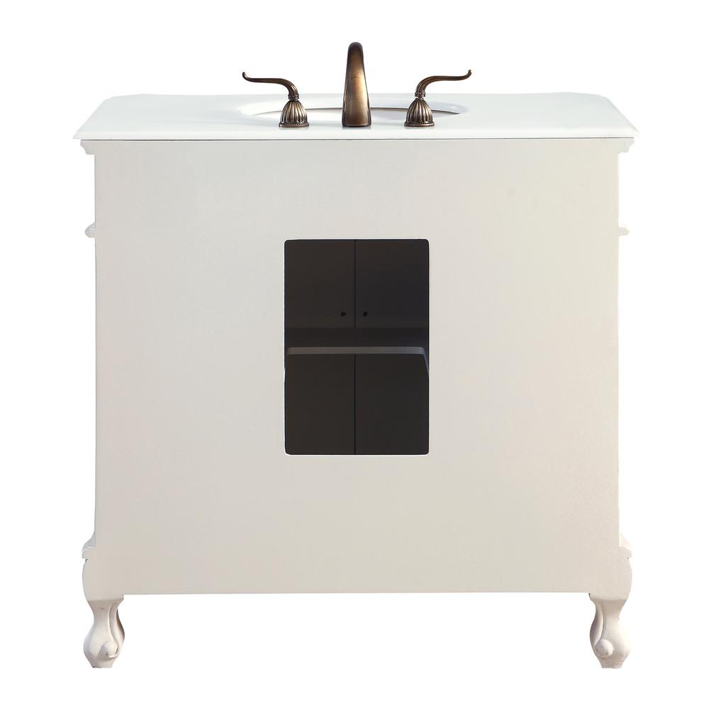 36 inch Single Bathroom vanity in Antique White. Picture 5