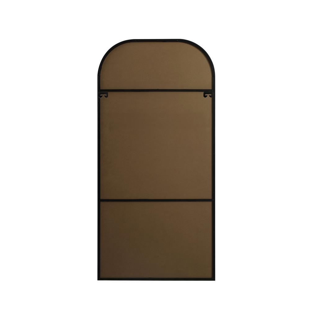 Metal Frame Arch Full Length Mirror 32x66 Inch in Black. Picture 7