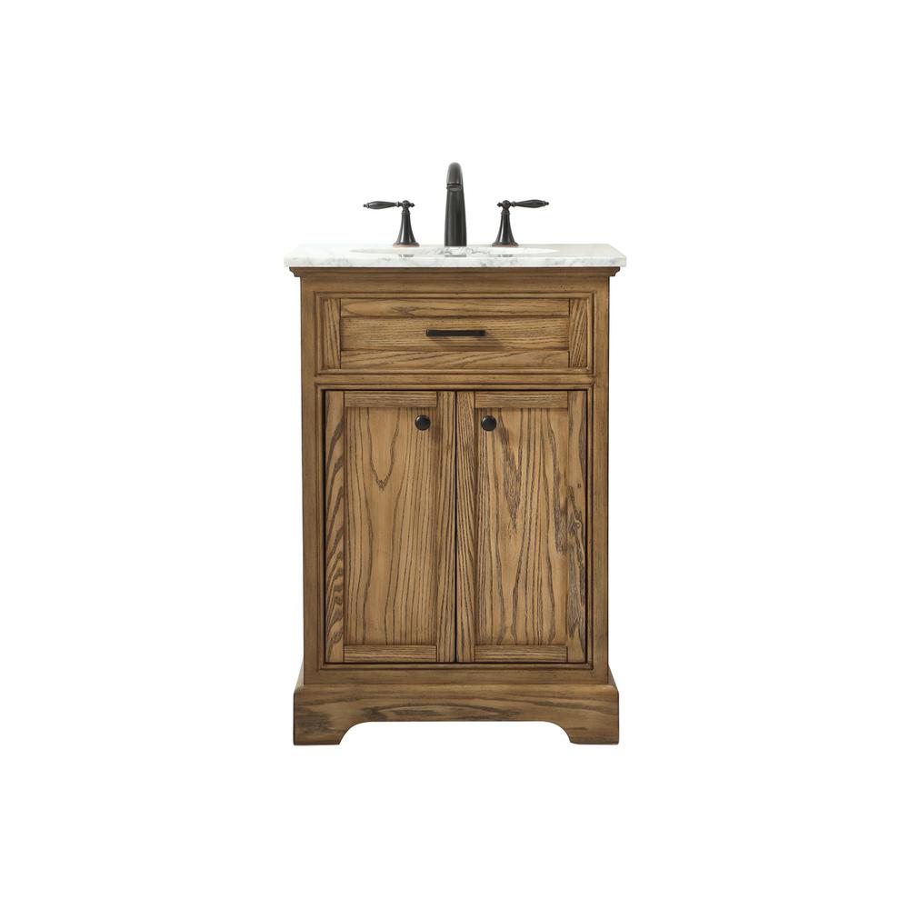 24 inch Single bathroom vanity in driftwood. Picture 1