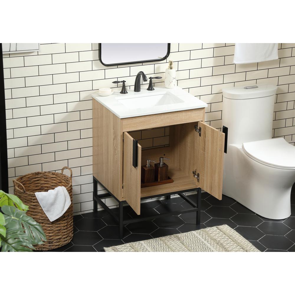24 inch Single bathroom vanity in mango wood. Picture 3