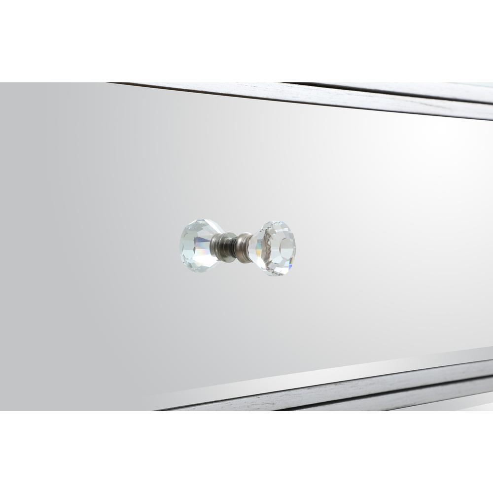 Reflexion 72 in. mirrored six drawer chest in antique silver. Picture 7