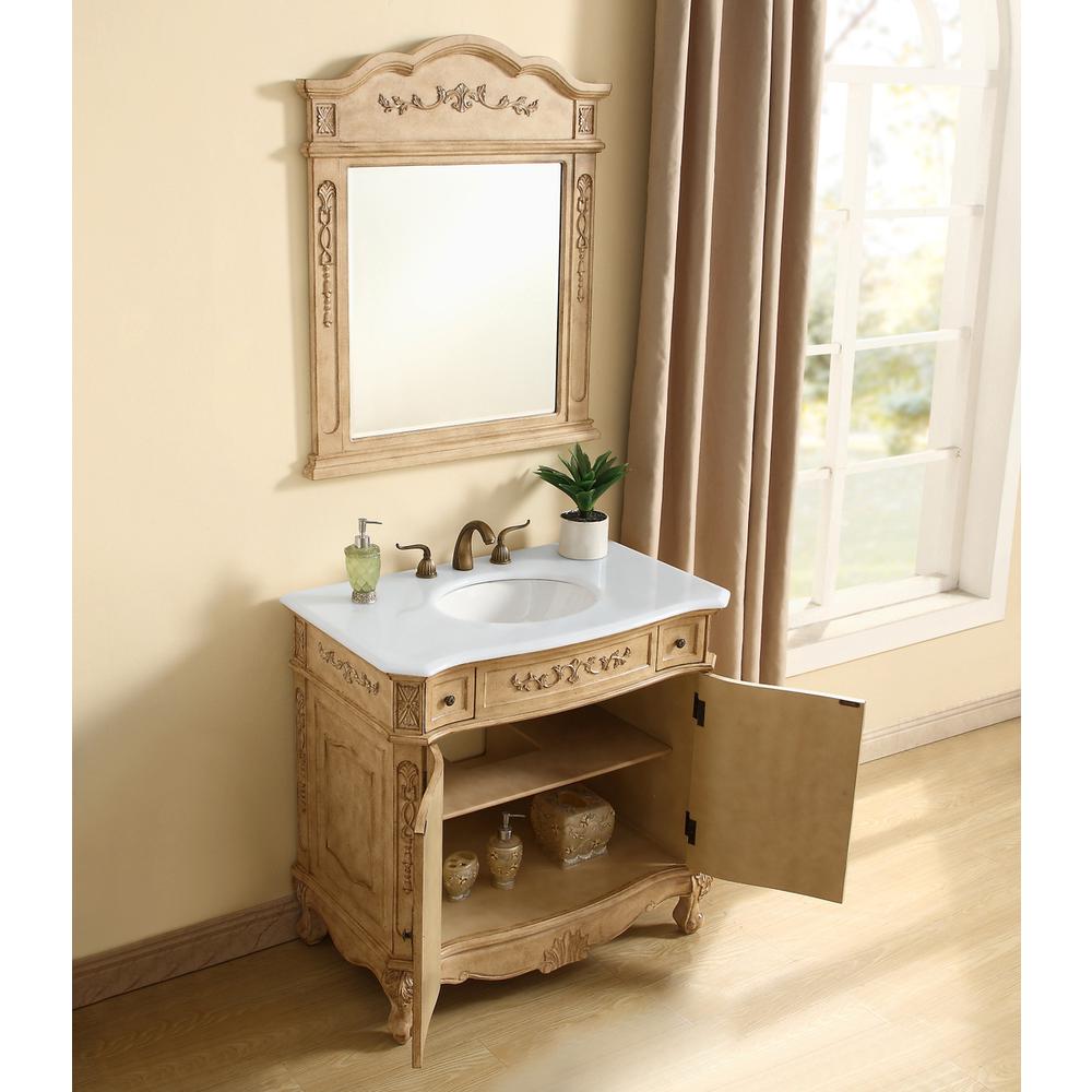 36 inch Single Bathroom vanity in Antique Beige. Picture 12