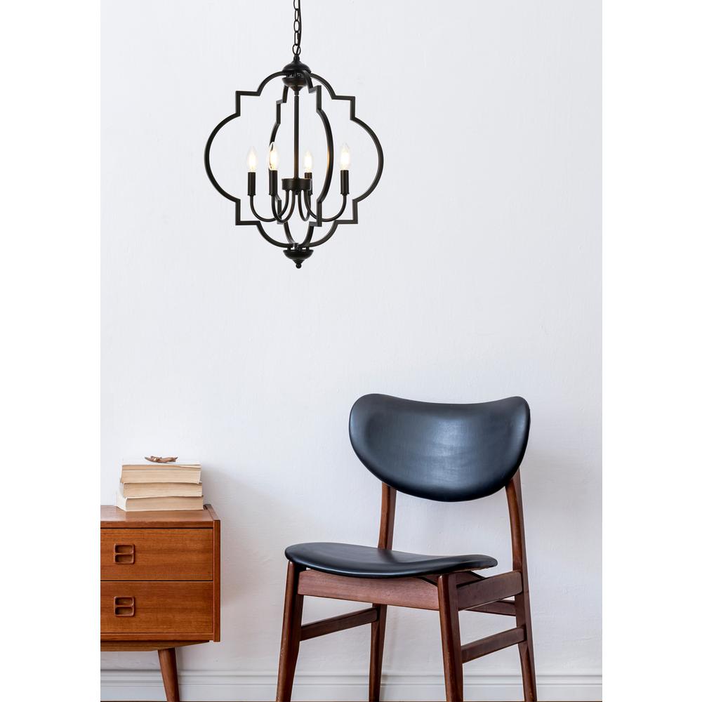Sandara 4 lights pendant in black. Picture 7