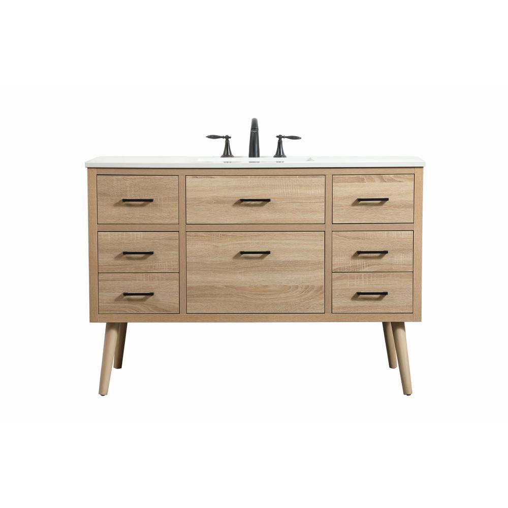 48 inch Single bathroom vanity in mango wood. Picture 1
