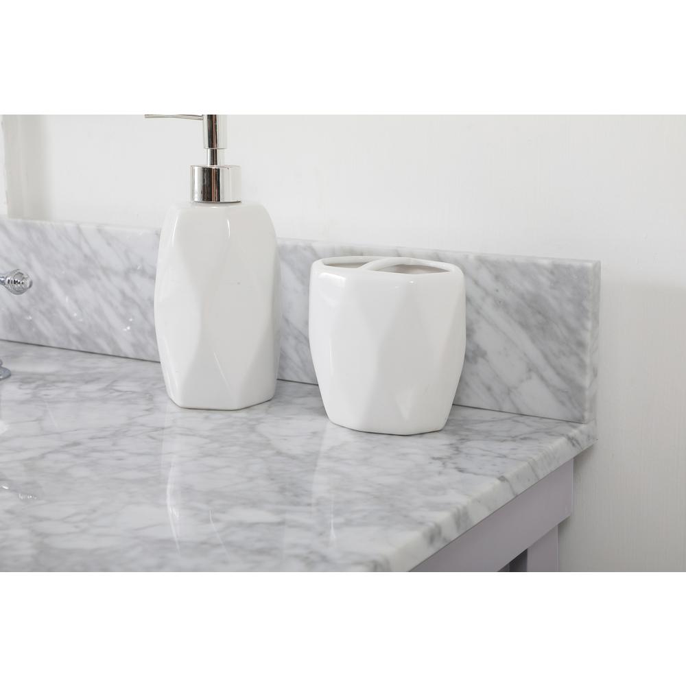 42 inch Single bathroom vanity in grey with backsplash. Picture 5