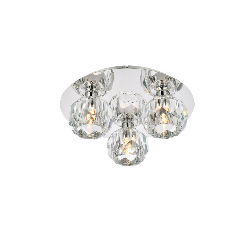 Graham 3 Light Ceiling Lamp in Chrome. Picture 2