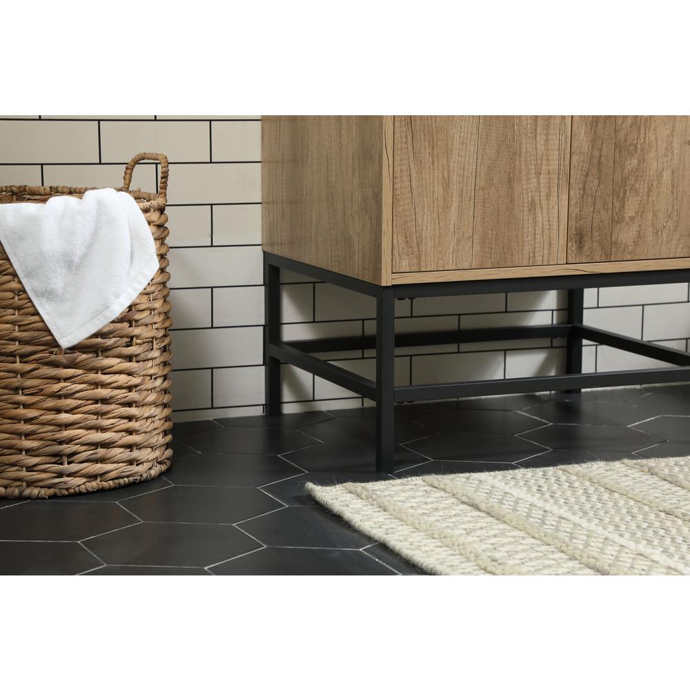 24 inch Single bathroom vanity in natural oak. Picture 6