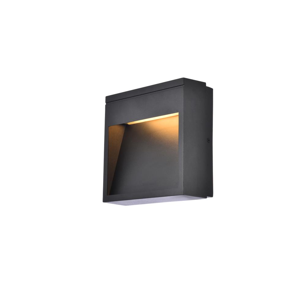 Raine Integrated LED wall sconce in black. Picture 6