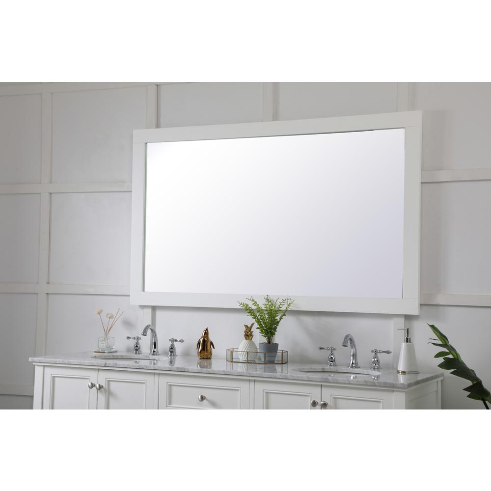 Aqua rectangle vanity mirror 60 inch in White. Picture 2